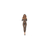 Bodystocking noir ouvert à l'entrejambe 